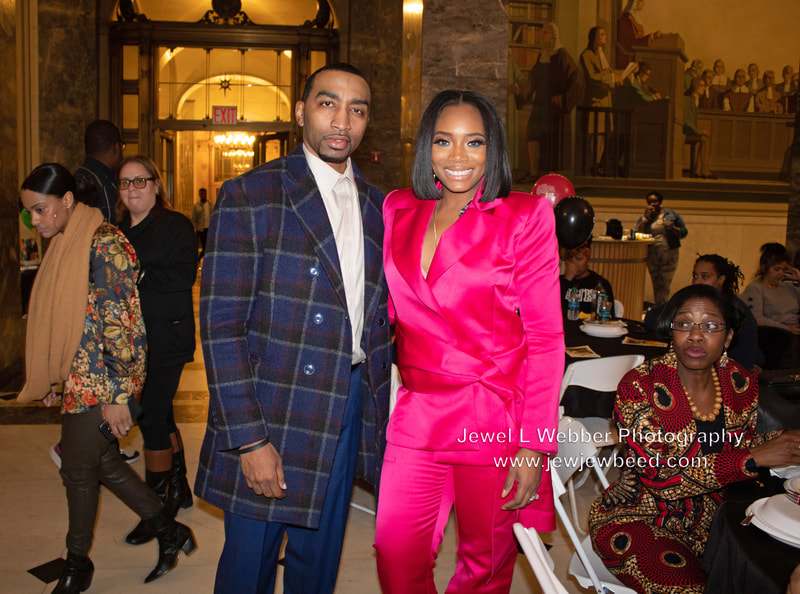 Mysonne Linen (Jonathan Hicks Memorial Award Recipient, Founder of Raising Kings
and Co-Founder of Until Freedom) and Honoree, Yandy Smith-Harris (Entrepreneur, TV Personality, Philanthropist )